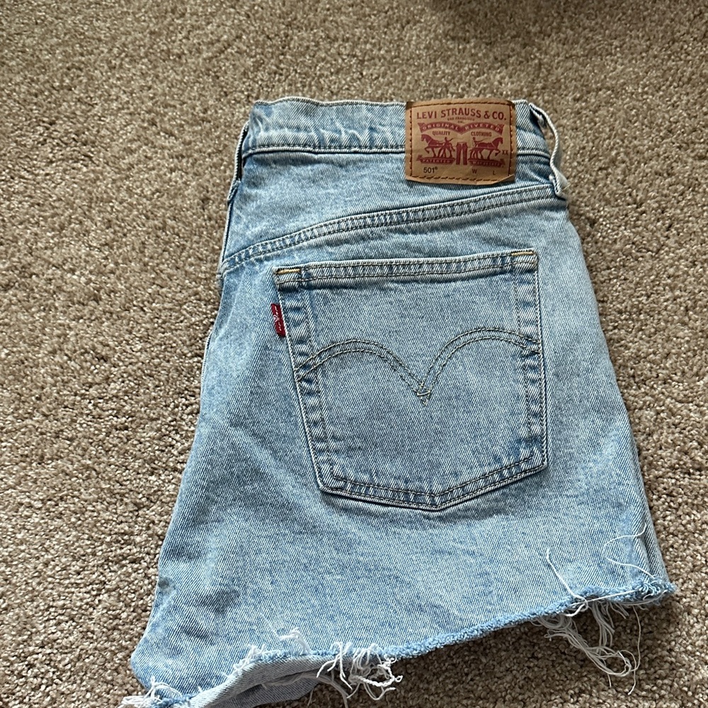 Levi's Light Blue Jean Shorts